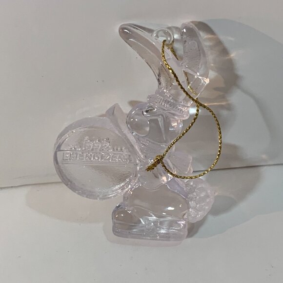 Vintage 1992 Energizer Bunny Clear Acrylic Christmas Ornament 3" Advertisement - Picture 2 of 3